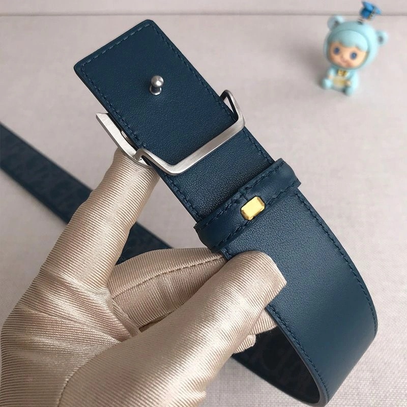 Dior World Tour Reversible Belt Oblique Calfskin Blue - Image 4