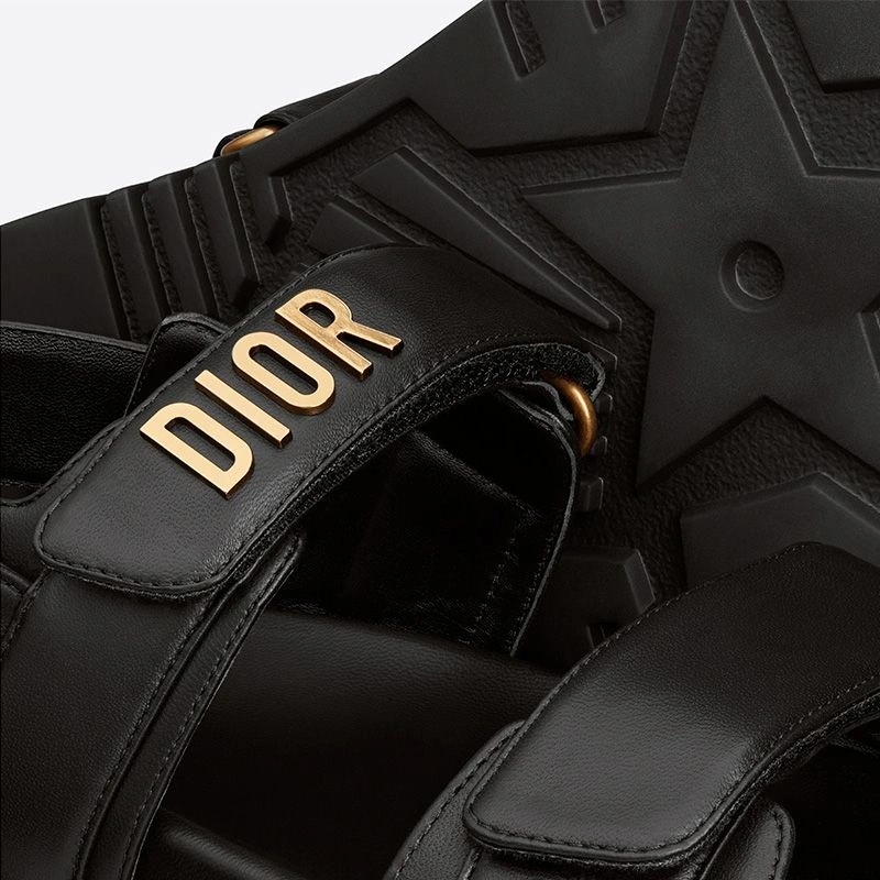 DiorAct Sandals Women Calfskin Black - Image 4