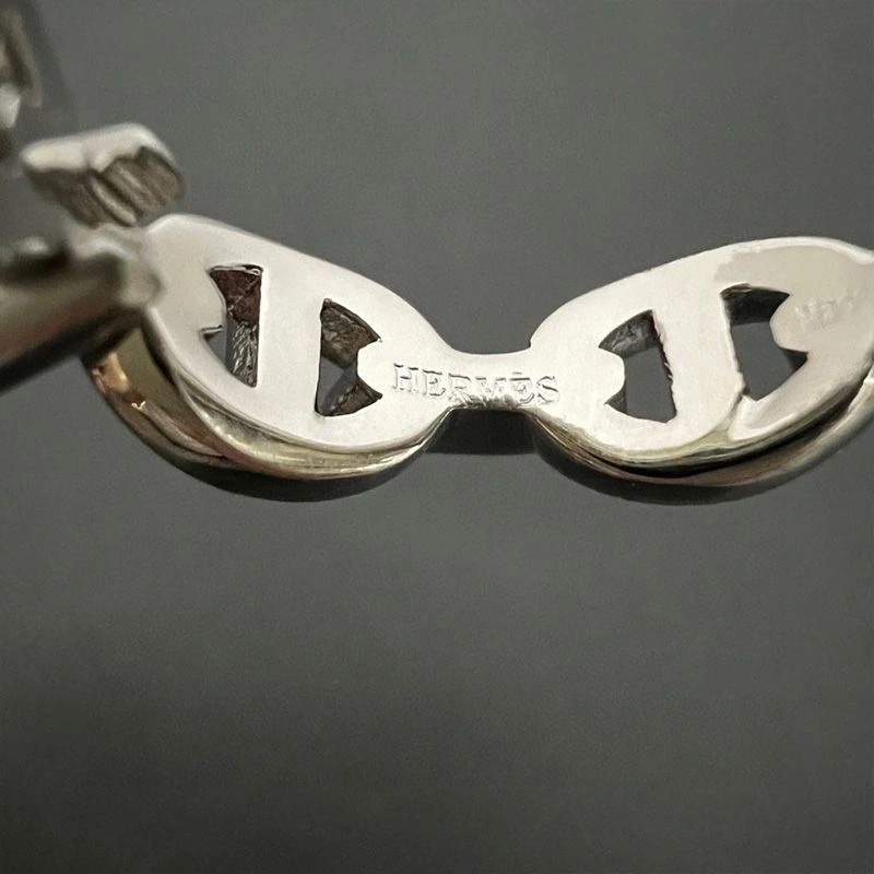 Hermes Chaine D'ancre Cuff Ring In Silver - Image 3