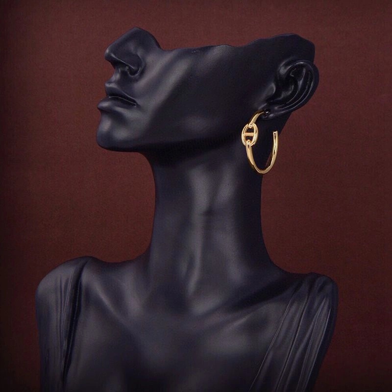 Hermes Chaine D'Ancre Simple Earrings - Image 4