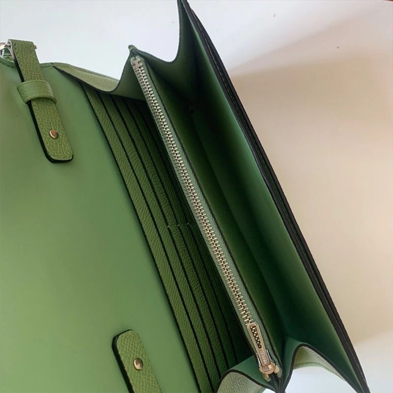 Hermes Constance To Go Wallet Epsom Leather Gold Palladium Hardware In Mint Green - Image 4