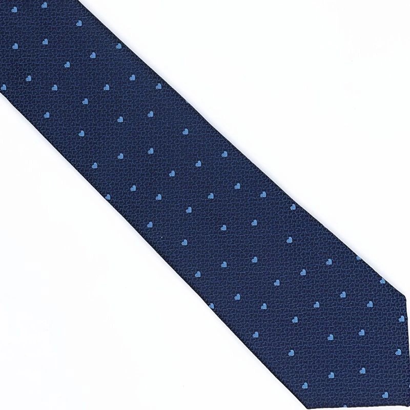 Hermes Tie 7 Love Hearts Tie In Blue - Image 5