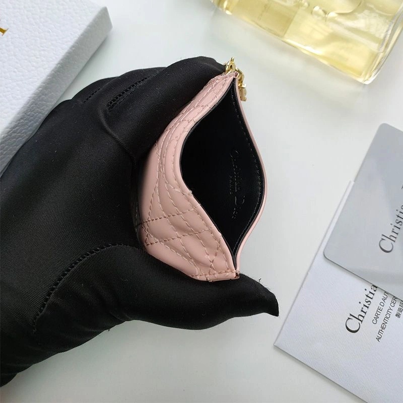 Lady Dior Card Holder Patent Cannage Calfskin Pink - Image 3
