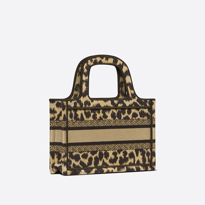 Mini Dior Book Tote Mizza Motif Canvas Beige - Image 3