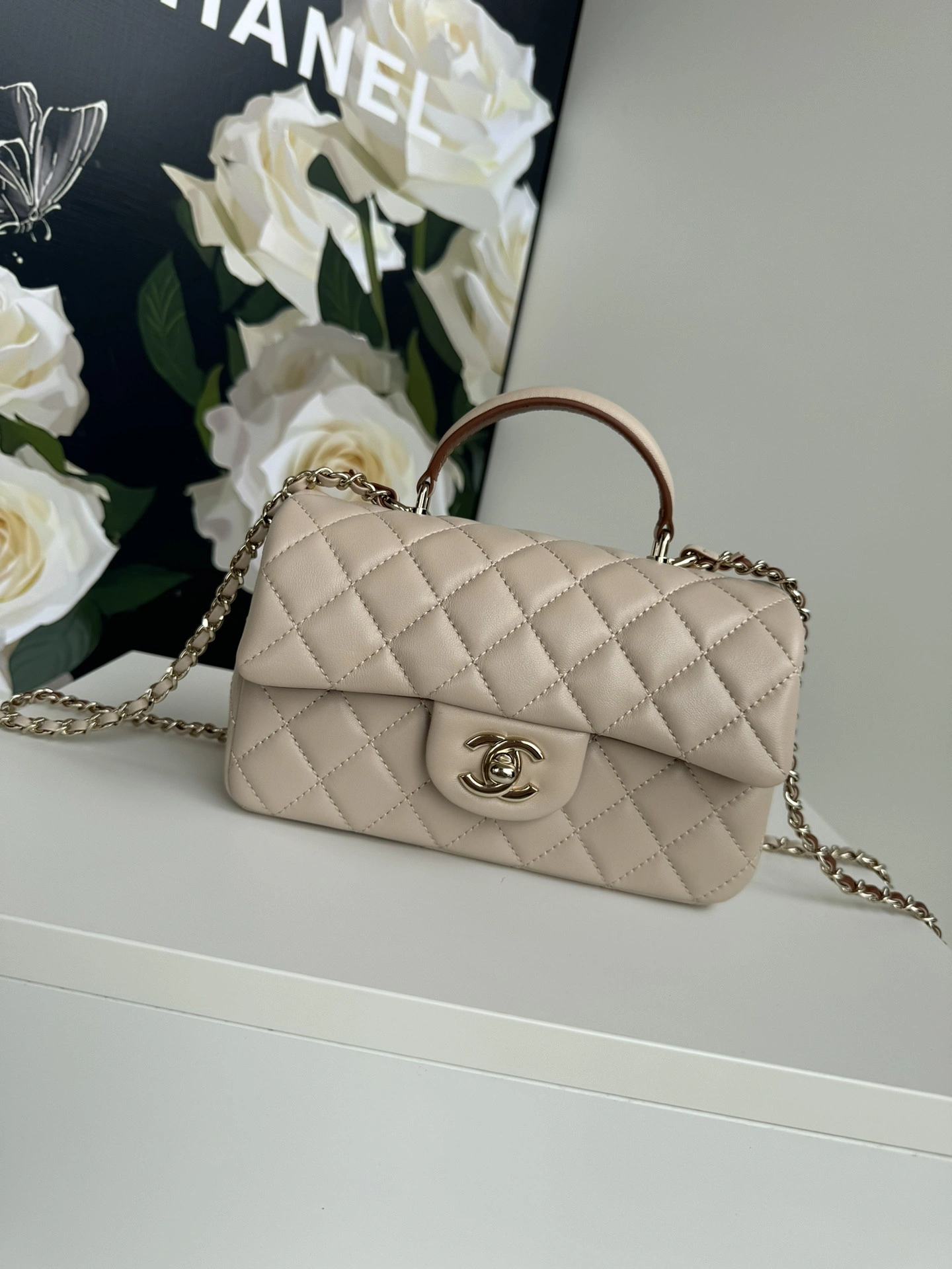 CHANEL FLAP BAG WITH TOP HANDLE-20*12*6cm GoodFit 898